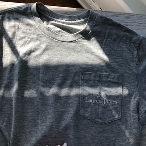 women’s lauren james preppy pocket tee t-shirt